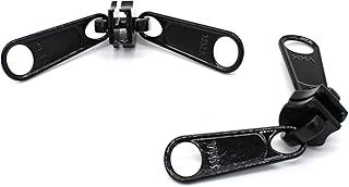 Zipper Replacement Sliders ~ #10 Coil Long Pull with 2 Heads-~ Extra Heavy Duty - Replacement sliders / Zippers for Hardtop / Soft top Utility Vehicles - Black (2 Sliders / Pack)
