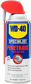 WD-40 Specialist Penetrant with Smart Straw, Penetrant for Metal, Rubber and Plastic Threads, Locks and Nuts, Industrial Strength Fast-Acting Formula, 11 Oz.