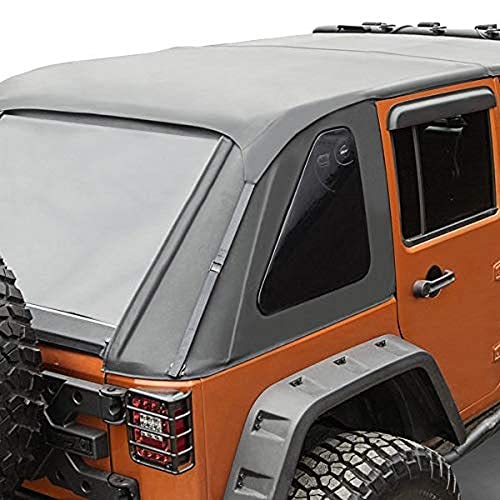Rugged Ridge 13750.38 Bowless Soft Top Black Diamond for 2007-2018 Jeep Wrangler JK Unlimited 4-Door
