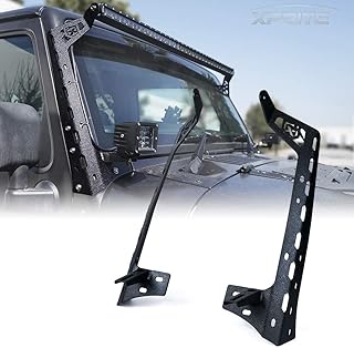 Xprite Windshield Mounting Brackets for 50 Inch LED Light Bar & Pod Lights, Light Bar Mounts Compati