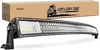 Nilight - 18015C-A LED Light Bar, 52Inch, 783W, 78000LM, Curved Triple Row Flood Spot Combo Beam Off