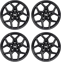 RockTrix RT105 17 inch Wheels Compatible with Jeep Wrangler JK JL 17x9 5x5 Wheels (+12mm Offset) 5.5