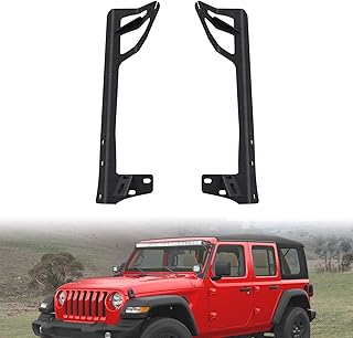Nilight Upper Windshield Frame Mounting Bracket A-pillar Mounts for 52 Inch Light Bar and LED Pod La