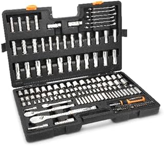 185 Piece Mechanics Hand Tool Set - 1/4", 3/8", & 1/2" Drive | 90 Tooth | SAE & Metric | GW90MCBMTS